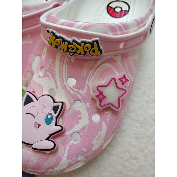 Crocs Clog Pokemon Men 9‎ Women 11 Pink Light Up Jigglypuff Lounge Everydaywear - Picture 3 of 6